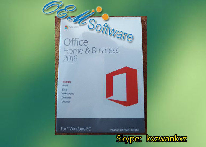 Genuine Office 2016 PKC 64 Bit DVD Pack , Office 2016 Home And Business Key Code