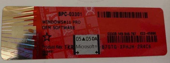 Multi Language Windows 11 Pro Activation Key Win 11 Pro Coa Sticker