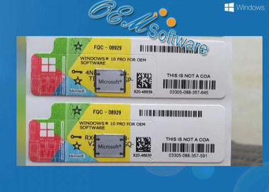 Oem And Retail Key Windows 10 Pro Coa Sticker With Scratch Anti Fake Coating