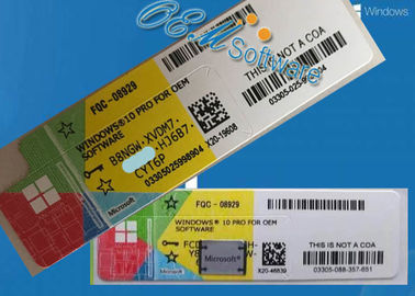 FQC - 08929 Windows 10 Coa Sticker , Retail Windows 10 Pro License Key