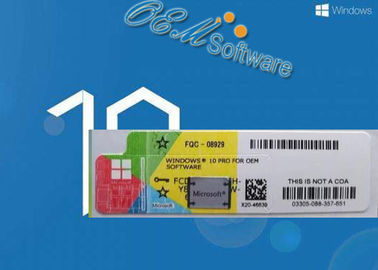 FQC - 08929 Windows 10 Coa Sticker , Retail Windows 10 Pro License Key