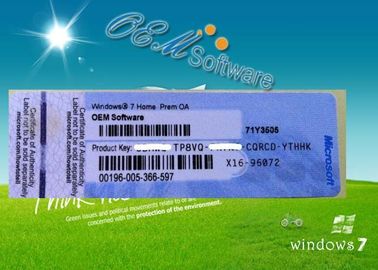 USA Original Windows 7 Pro Oem Key , Windows 7 Home Premium Activation Key Coa