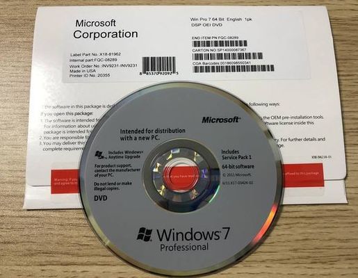 Computer Windows 7 Professional Box Hologram COA Win 7 Pro Oem Key