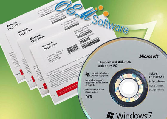 COA Dvd Oem Pack Windows 7 Professional Box Online Activation