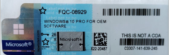 OEM Label X20 X16 Blue Hologram Windows 7 Coa Sticker
