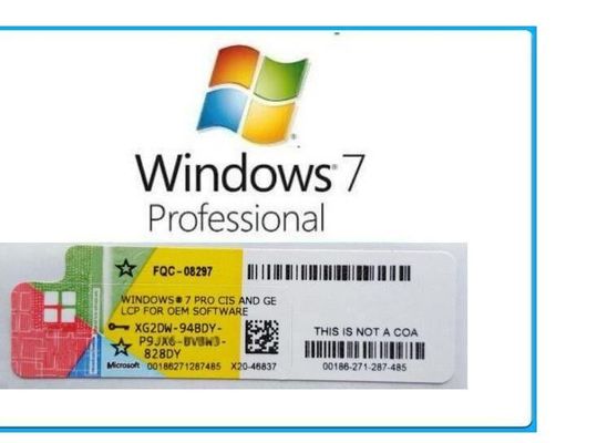 X16 Blue Windows 7 Pro Sticker X20 Oem Key COA Sticker