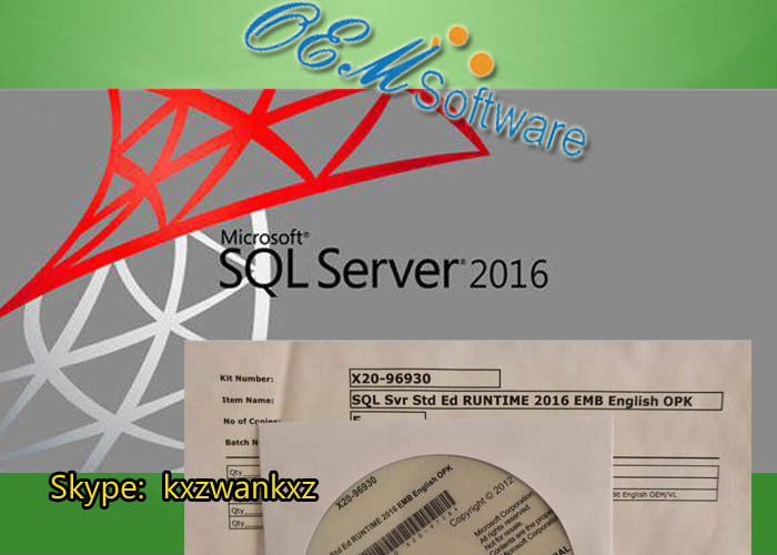 Genuine Microsoft SQL Server 2016 OPK Std Ed Runtime 2016 Emb