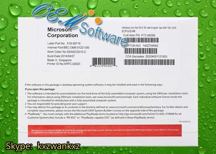 English Version Windows Server 2012 R2 Standard Oem Std Operating System